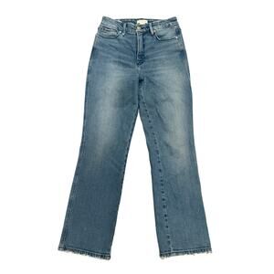 Good American High Rise Straight Leg Jeans 27x28 Stretch Quality Denim Chic